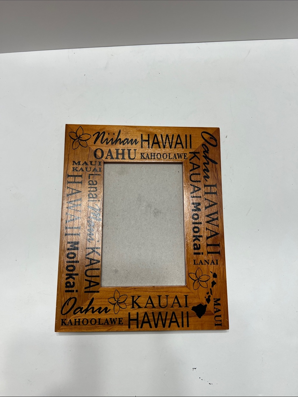 Hawaii Wood Photo Frame in Warm Brown